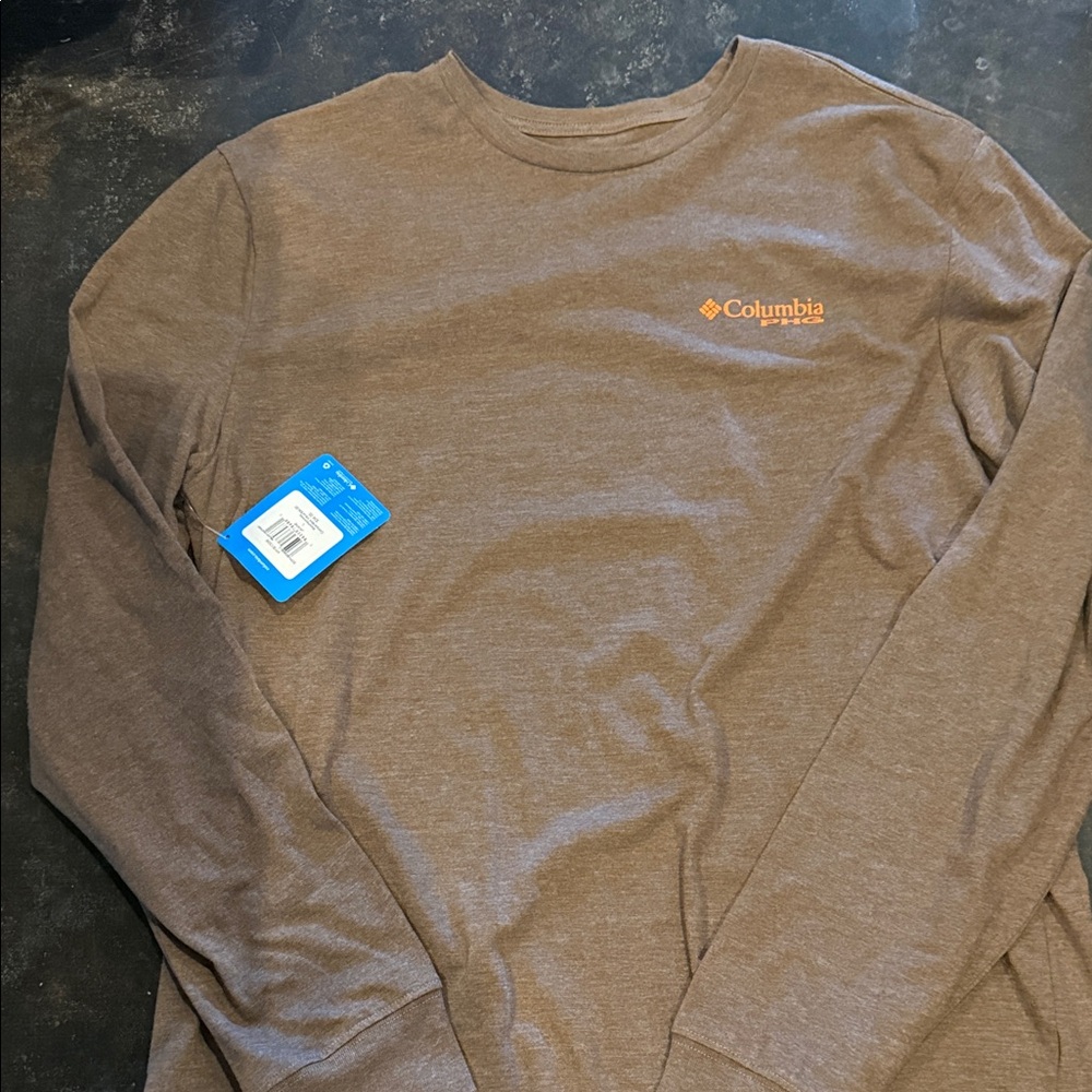 Columbia Men's Tan Long Sleeve Shirt - Picture 2 of 5